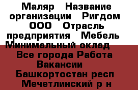 Маляр › Название организации ­ Ригдом, ООО › Отрасль предприятия ­ Мебель › Минимальный оклад ­ 1 - Все города Работа » Вакансии   . Башкортостан респ.,Мечетлинский р-н